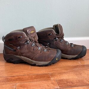 KEEN Detroit Steel Toe Work Boots Mens 10D Waterproof EH ASTM 1007004 Brown